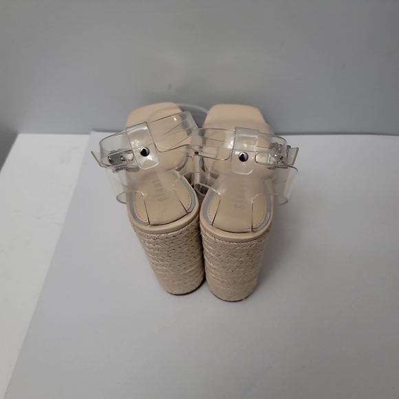 Gianni Bini Safina Three Clear Platform Espadrille Wedges - Picture 8 of 12